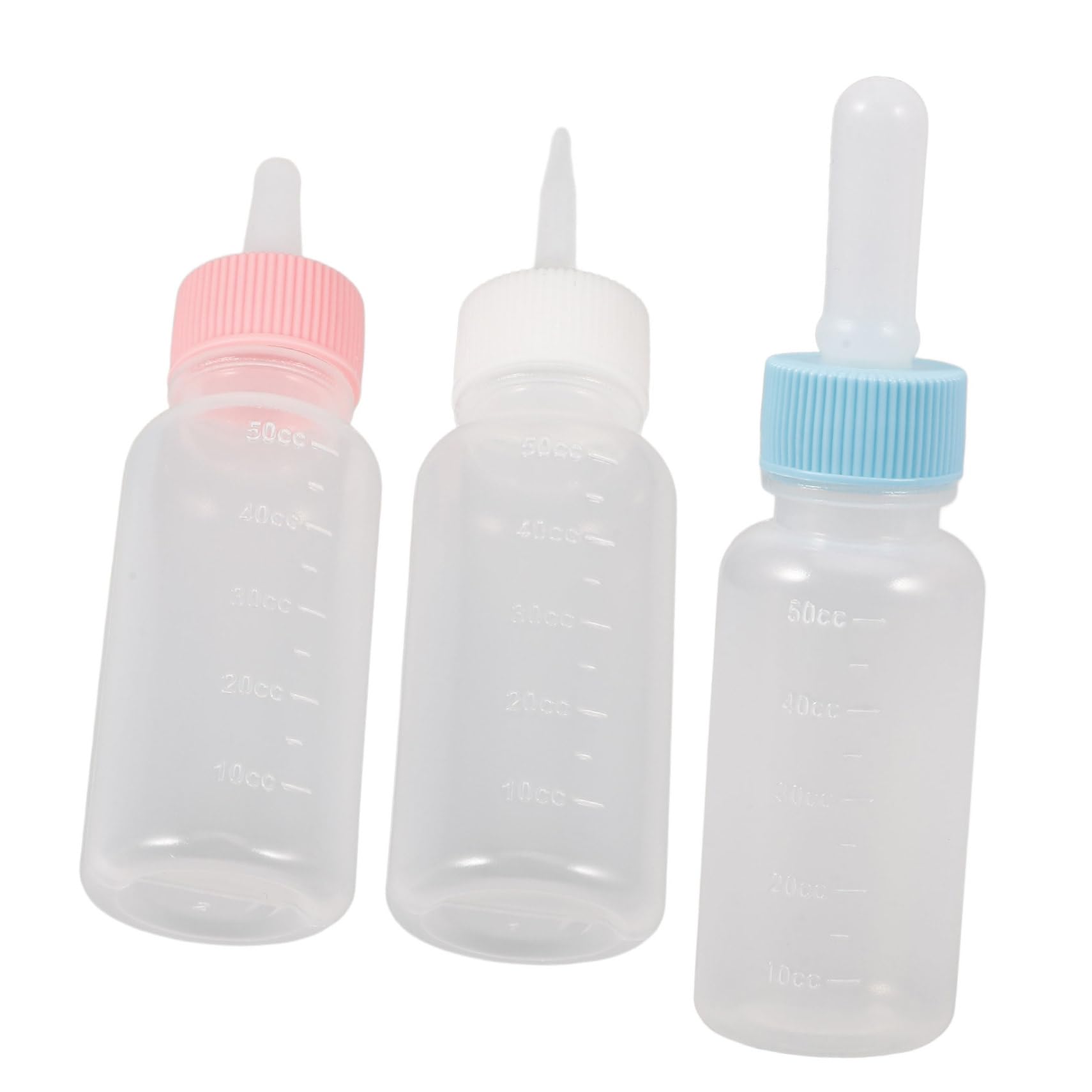 Levemolo 50ml Newborn Pet Nursing Bottles Kitten Puppy Feeding Bottles Easy to Use Suitable for Small Animals