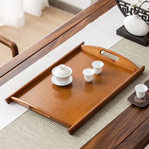 Plateau de rangement de bureau en bois noble avec poignées intégrées - 6