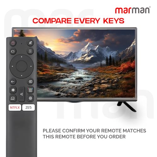 Image of marman Compatible with Nokia Tv Remote Control Suitable for Smart 4K LED UHD Android Television Without Voice Command and Google Assistant with Specific Netflix and ZEE5 Hotkeys