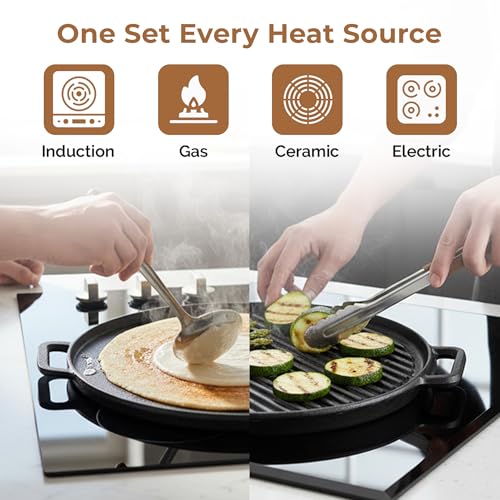 HomeEssentials Pre-Seasoned Cast Iron 4-Piece Set - Image 3 of 8