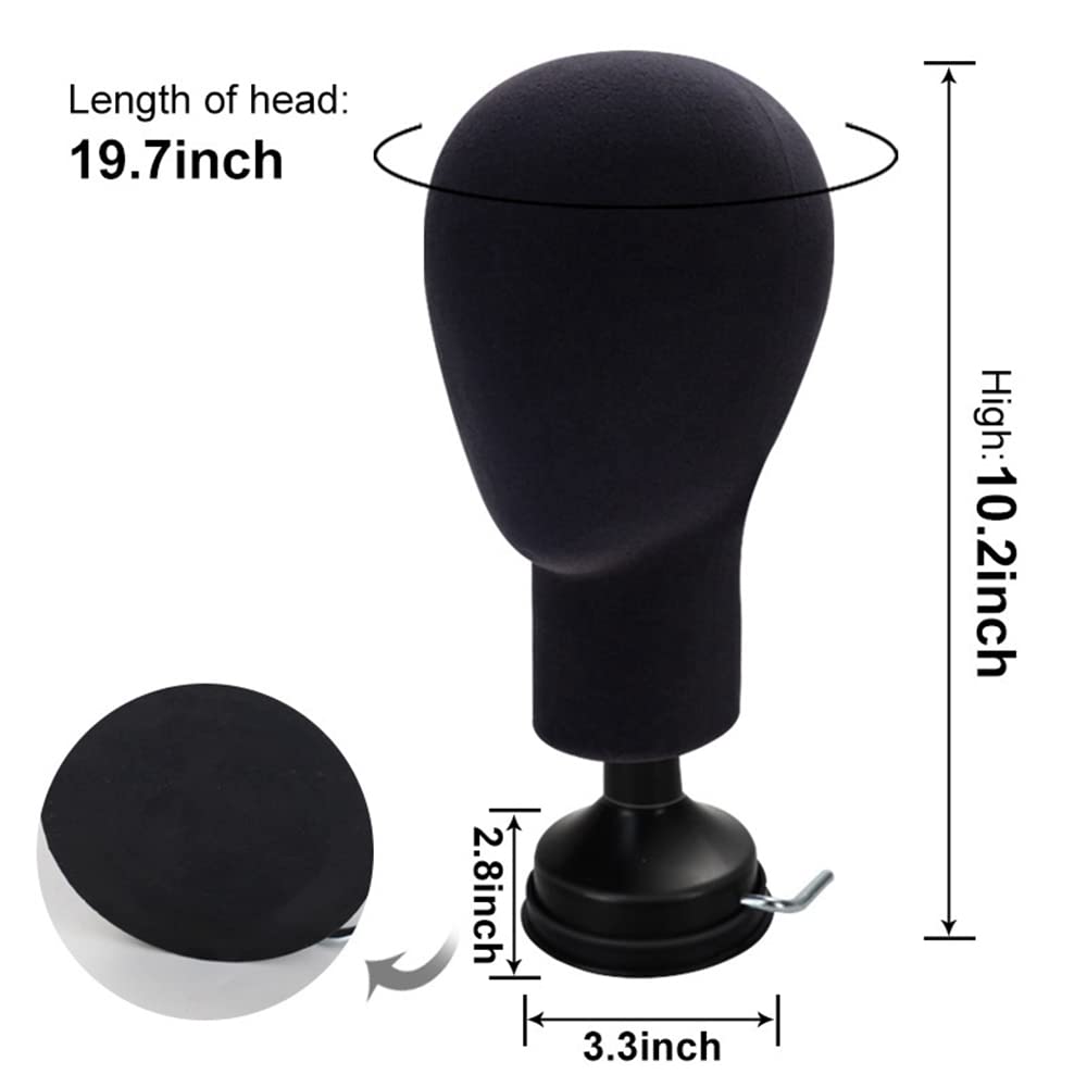 Floccaggio Schiuma Manichino Testa Modello Fotografia Accessori Adulti Manichino Testa Muffa Parrucche Occhiali Presentiere Nero