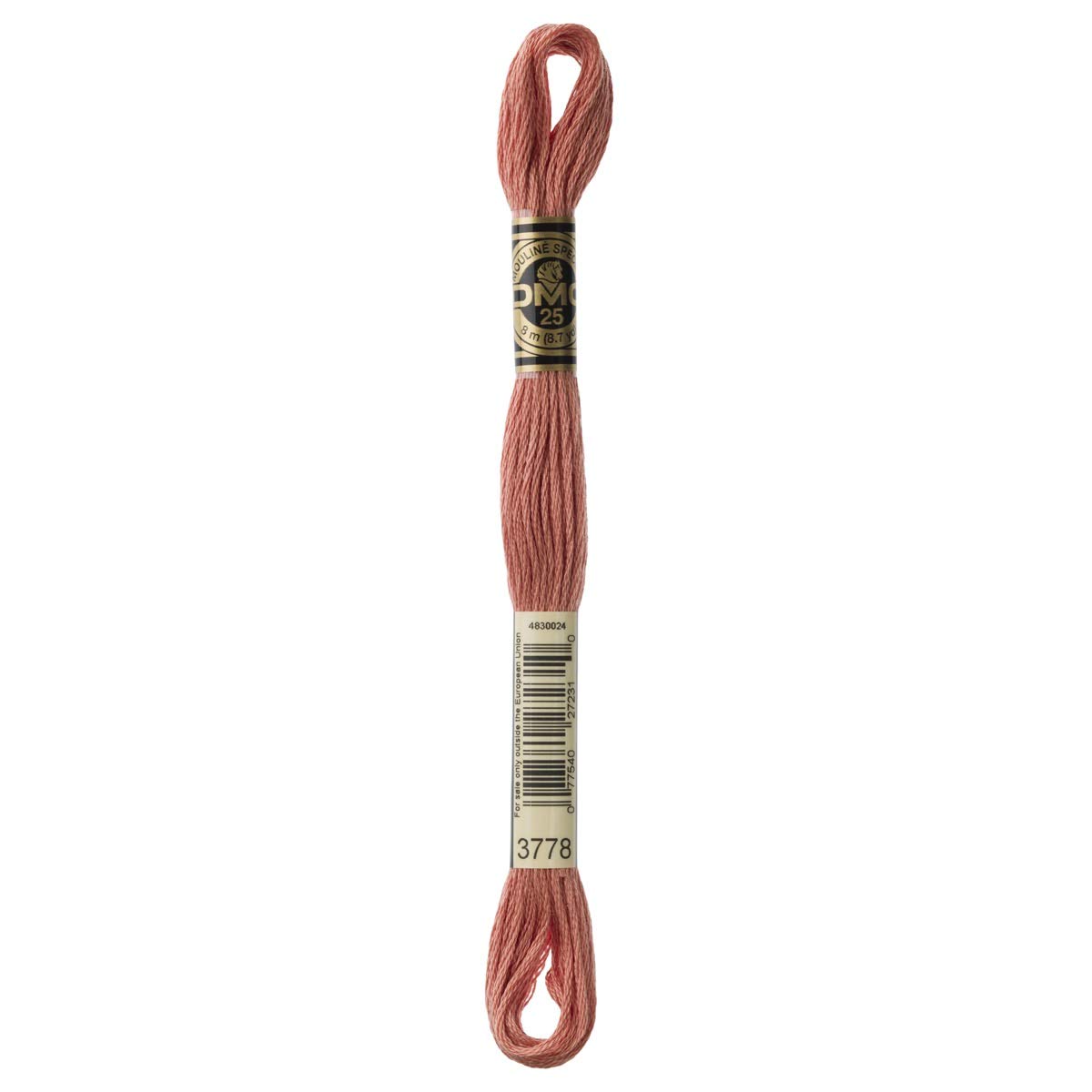 DMC Embroidery Floss Mouline Stranded Cotton Thread for Hand Embroidery and Sewing - Colour No: 3778-6 x 8m Skeins