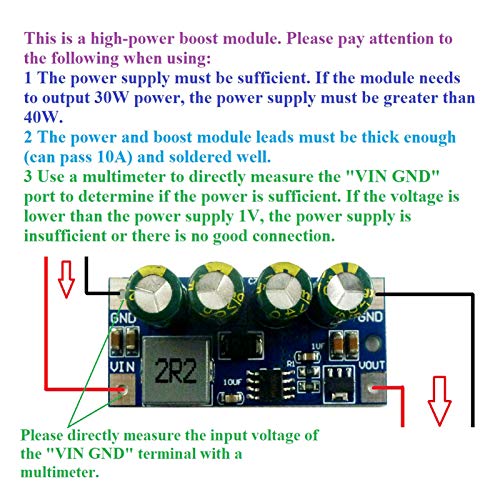 DECDEAL Módulo conversor de potências de intensificação DCtoDC DC3.7-4.5V a 5V placa de circuito int