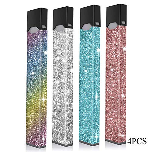 Skin Wrap for J-u/u/l, Glitter Sticker Shock-Proof & Scratch-Proof Sleeve Shield Cover Case Cap Decal for Office Relax, Travel and Daily Life, Don't Cover The Full Device to Keep Charge (4PCS)