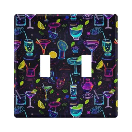 UMIRIKO Wine Glass Light Switch Cover Plate Covers Decorative Double Toggle Home Decor 202a8621