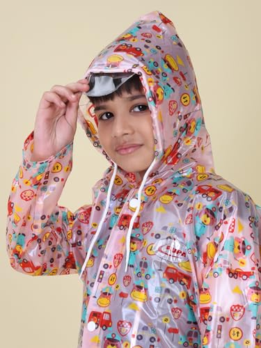 Image of Rupa Unisex Pvc Kid Rainwear For Kids, Waterproof Pvc Rain Standard Length Jacket With Carry Bag, Teddy Printed Design, Pack Of 1