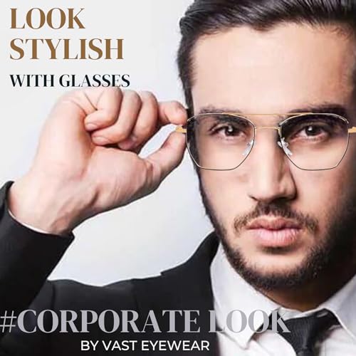 Image of Vast Photochromic Blue Cut Computer Glasses for Eye Protection | Zero Power Anti Glare & Blue Light Filter | UV Protect Specs for Men & Women| Frames| Cooling Glasses Lens
