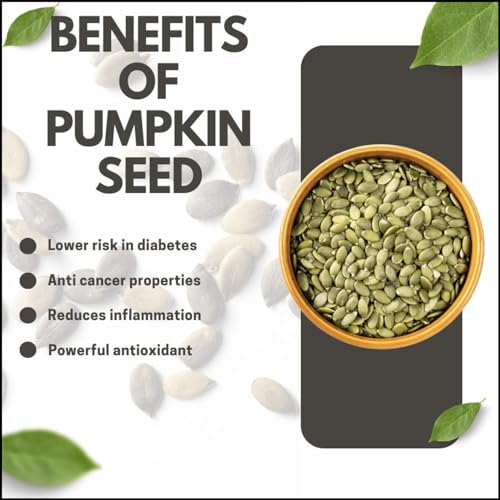 Image of Granic Farms Raw Pumpkin Seeds 500gm - Premium AAA Grade Superfood | High in Protein, Fiber & Antioxidants | Boosts Immunity & Supports Weight Management | Perfect Healthy Snack for Eating, Salads & Smoothies (500GM)