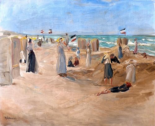 Peinture murale sur toile de Noordwijk par Max Liebermann déco salon 60x90cm