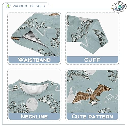 Eionryn American Bald Eagle Boy Girl Sweatshirt Toddler Crewneck Pullover Sweater Long Sleeve Fall Winter Clothes3