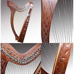 Uzman Keltische Harfe 27 snaren met halve tonkleppen, Harp