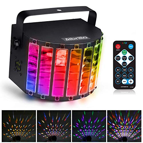 Albrillo LED Party Lights Sound Activated, Stage Lighting 9 Colors with Remote, Disco Lights for Party Festival Bar Club Wedding