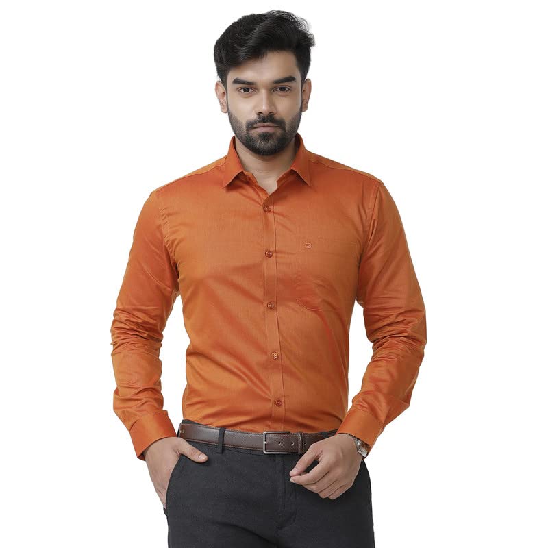 Luxor Solid Cotton Slim Fit Full Sleeve Shirt for Men (Pack of 1)-image-42