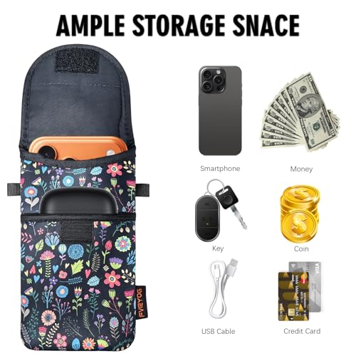 Image of Neoprene Phone Sleeve Pouch Case Bag for Men Women w /Crossbody Strap /Neck Lanyard for iPhone 17 /16 /15 /14 Pro Max, Samsung S25,Pixel 10