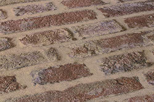 A.S. Création Brick Wallpaper Elements Non-Woven Wallpaper 10.05 m x 0.53 m Brown Red Beige Made in Germany 371611 37161-1 - Image 3
