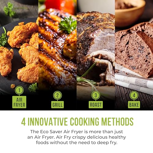 Tower T17147 Vortx 4.2L Digital Air Fryer with 8 Cooking Presets, 60 Minute Timer, 1400W, Black - Image 4