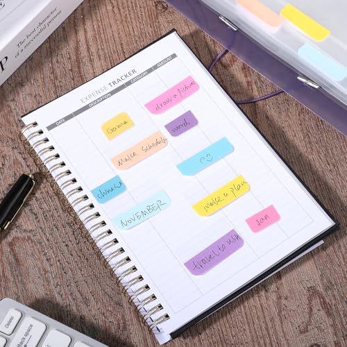 Image of 360 Pcs Sticky Index Tabs, Colored Book Sticky Tabs for Notebooks, Repositionable Page Tabs for Notebooks File Classification (1 Inch, 1.8x1 Inch)
