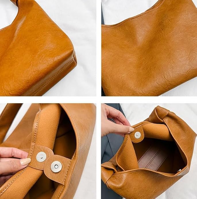 Bolso Tote de cuero PU para mujer con asa de hombro miniatura 4