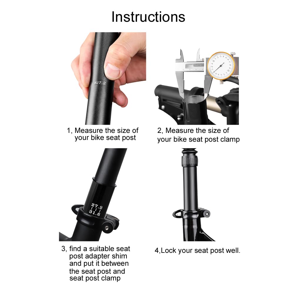 Amazon | Xmomx 7サイズセット バイクシートポストアダプター シム