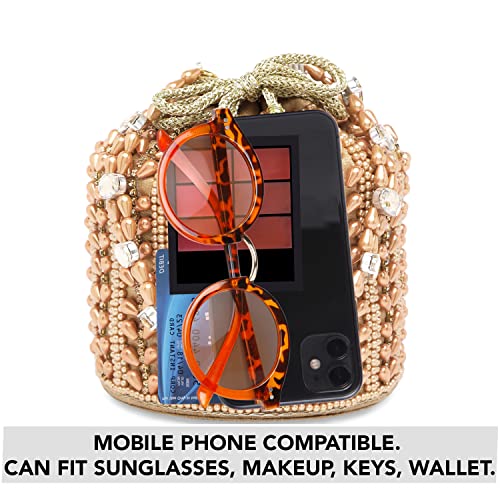 Image of Peora Malti Color Clutch Purses for Women Handmade Evening Handbags Bridal Clutch