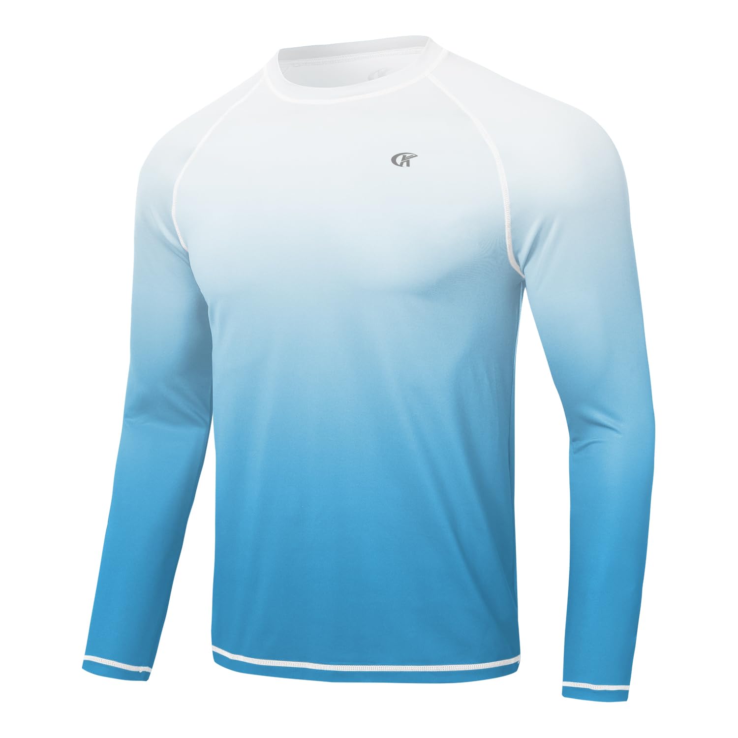 Huayuzh Rashguard UV Shirt Herren Langarmshirt Schwimm Tshirt Schnelltrocknend Atmungsaktiv Surfen Angeln Wandern Top