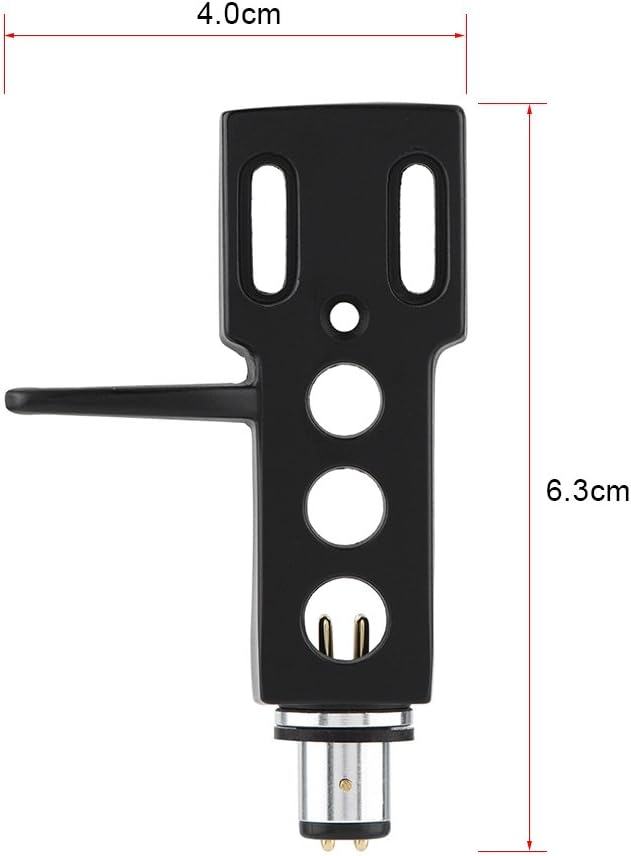 Replacement Universal LP Turntable with Head for Mounting on Head with Lead Wire, Black - Image 5