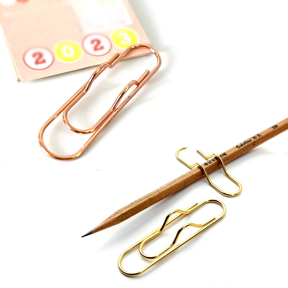 UMCHU Pack of 20 Paper Clip Holder Pen Clips, Metal Pen Clip, Pen Clip Assistant, Paper Clips Set, for Books Notebooks - Image 3