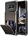 Vofolen Case for Galaxy S8 Case Wallet 4-Slot Pocket Credit Card ID Holder Flip Door Scratch Resistant Dual Layer Protective Bumper Rugged Rubber Armor Hard Shell Cover for Samsung Galaxy S8 Gun Metal