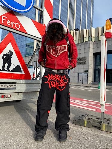 Tcpbgcd Minus Two Retro Printed Baggy Pants Minus Two Cargo Pants Hip Hop Streetwear Loose Joggers Trousers2