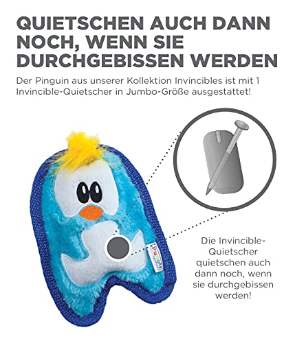 Outward Hound Invincibles Mini - Hundespielzeug - Plüschtier-Pinguin - Blau - XS
