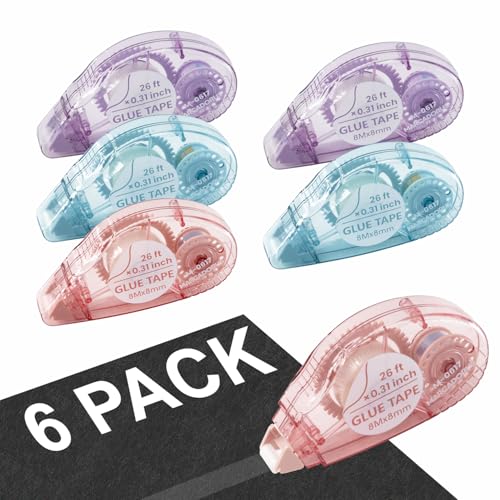 Double Sided Tape Roller for Crafts (Pack of 6)