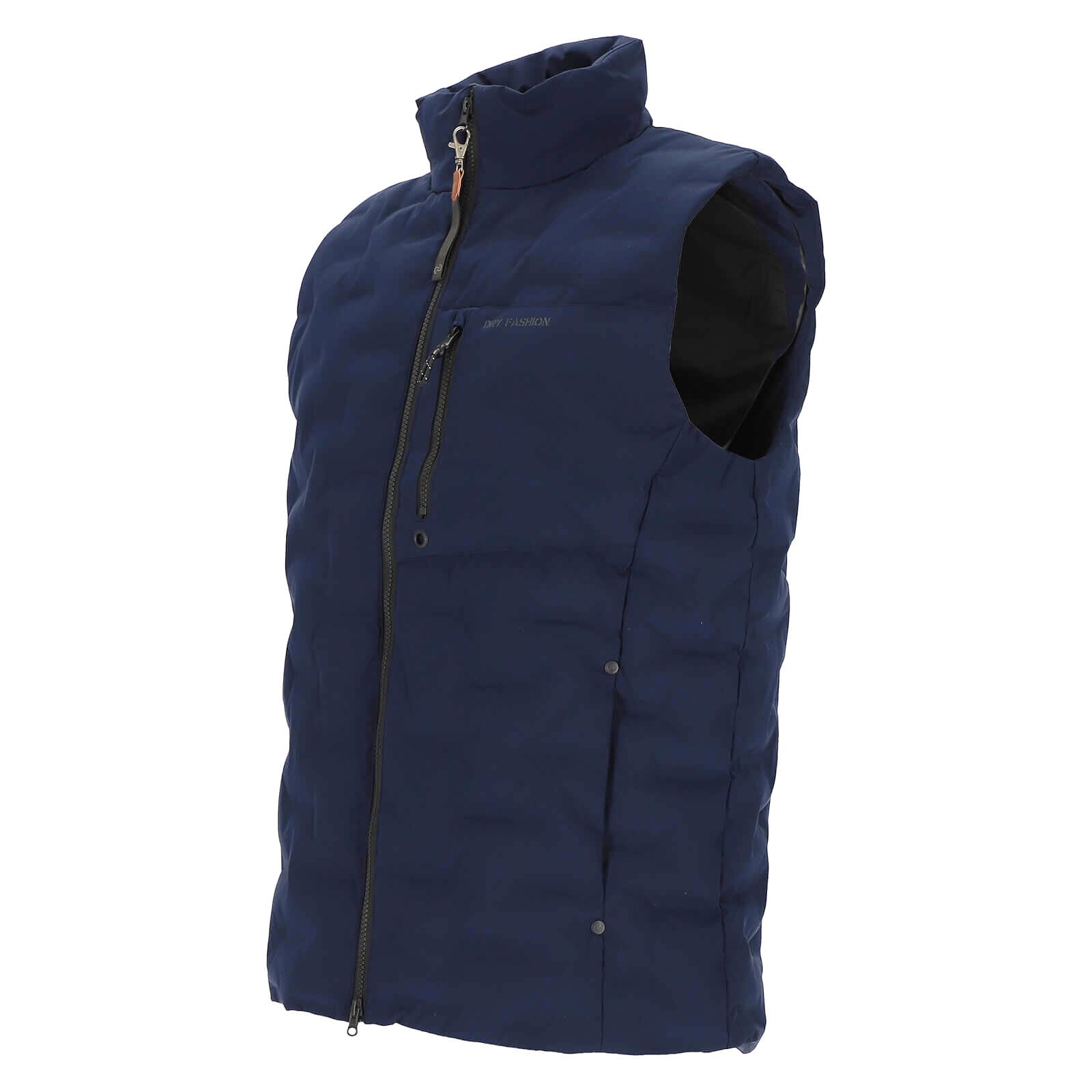 Dry Fashion Gilet trapuntato da uomo, con colletto alto, trapuntato, vestibilità sportiva