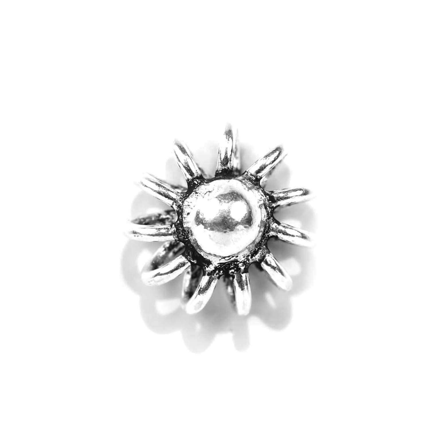 ZAVYA 925 Sterling Oxidised Silver Floral Nath Rhodium Plated Nose Pin | Stylish Silver Nose Ring | Gift for Women & Girls | With Certificate of Authenticity and 925 Hallmark (B09794TJV3) Amazon Price History, Amazon Price Tracker