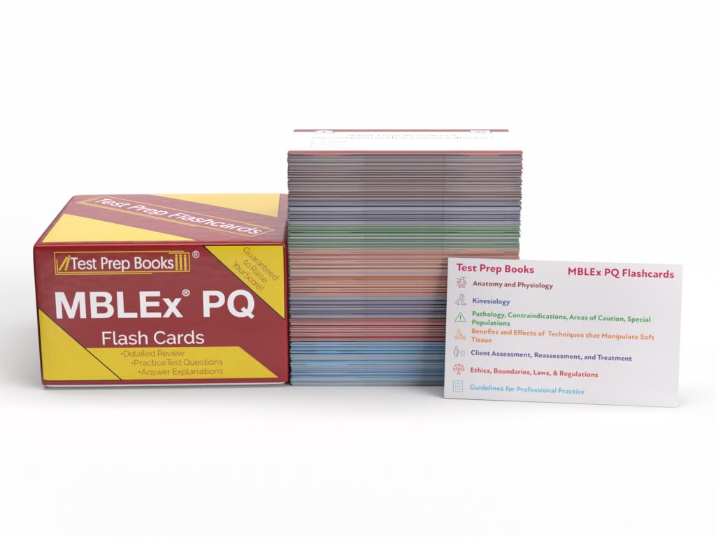 MBLEx Practice Question Flashcards: MBLEx Test Prep Flash Cards 2023-2024 for The FSMTB MBLEx Exam [Full Color Cards]