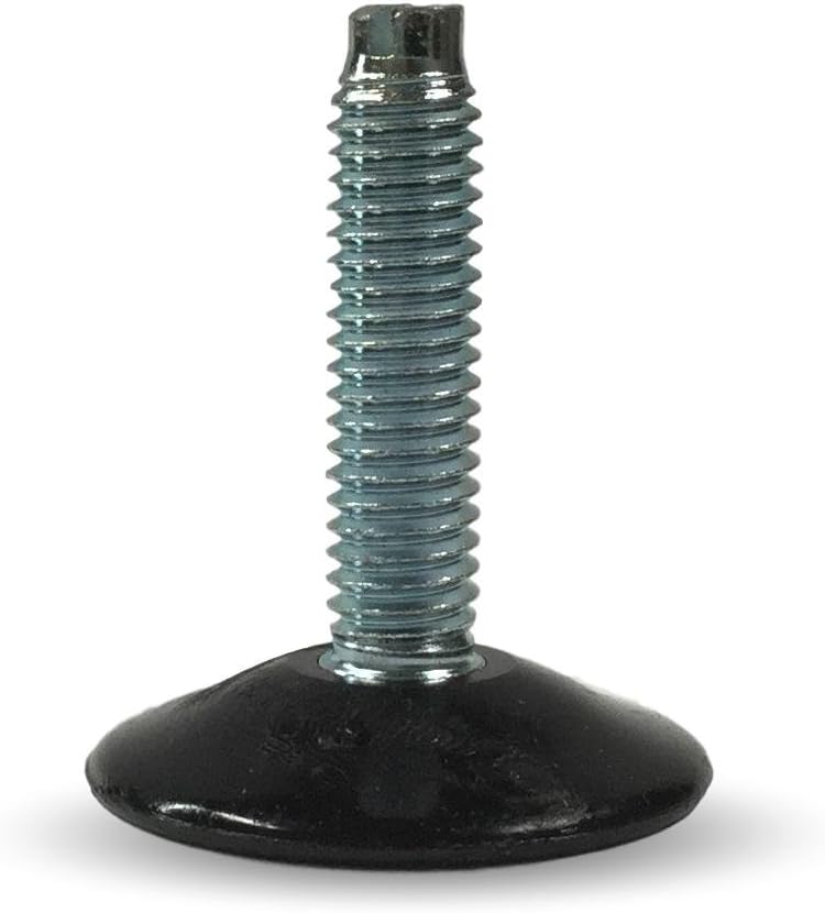 3/8-16 Black Furniture Foot Floor Levelers 1-1/2 Base, 1-1/2 Bolt Length 4/8/12/16/24/48/100 (4)