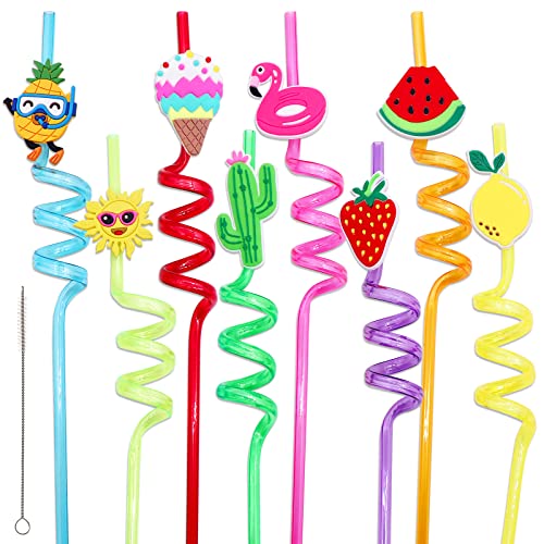 Pitillos reutilizables para beber 16 unidades coloridos miniatura 1