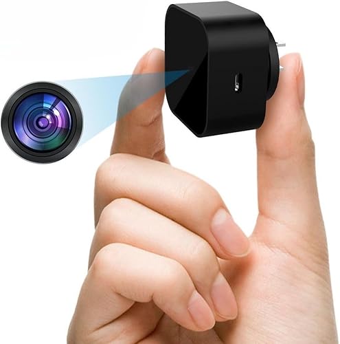 LIZVIE Cámara de seguridad para el hogar HD 1080P - Ángulo ajustable manual, detección de movimiento, aplicación de control remoto - Cargador de