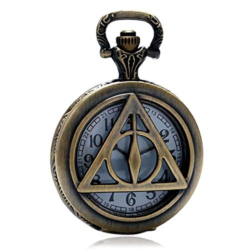 AxBALL Relógio de bolso de quartzo com design oco e corrente de colar, melhor presente para crianças