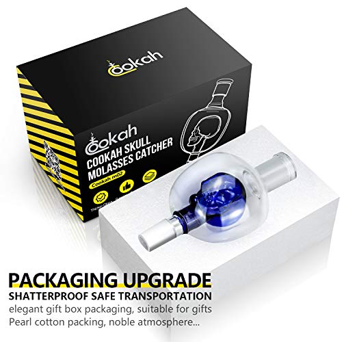 Cookah Shisha Molassefänger 18 8 Totenkopf aus Glas Shisha Zubehör In Schädel Form - Aus Hochwertigem Glas - Hält Shisha… – Bild 3