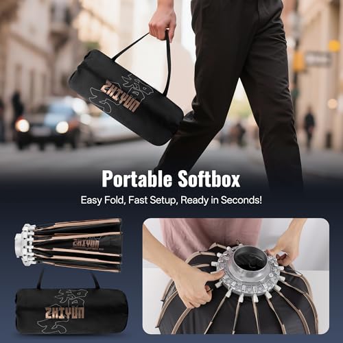 Softbox Parabolique Bowens pour Eclairage Interview et Vlog Zhiyun - 3