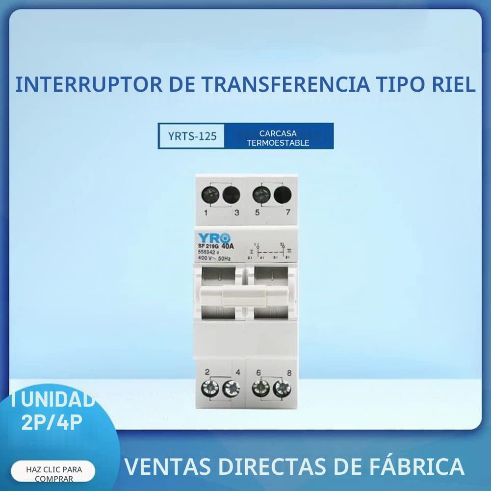 1 interruptor de transferencia manual de doble potencia 2P 40A MTS de doble potencia