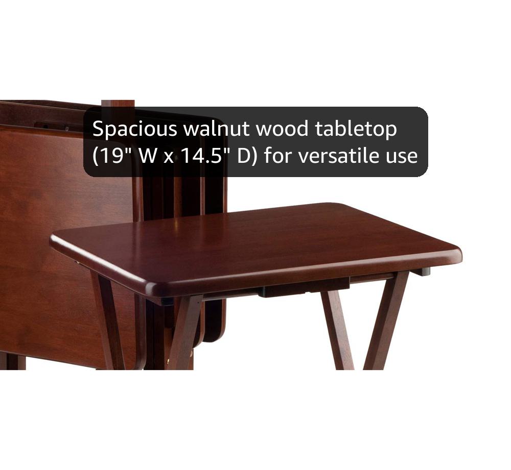 Amazon.com: Winsome 6-Piece Snack Table, Walnut (94828) : Baby