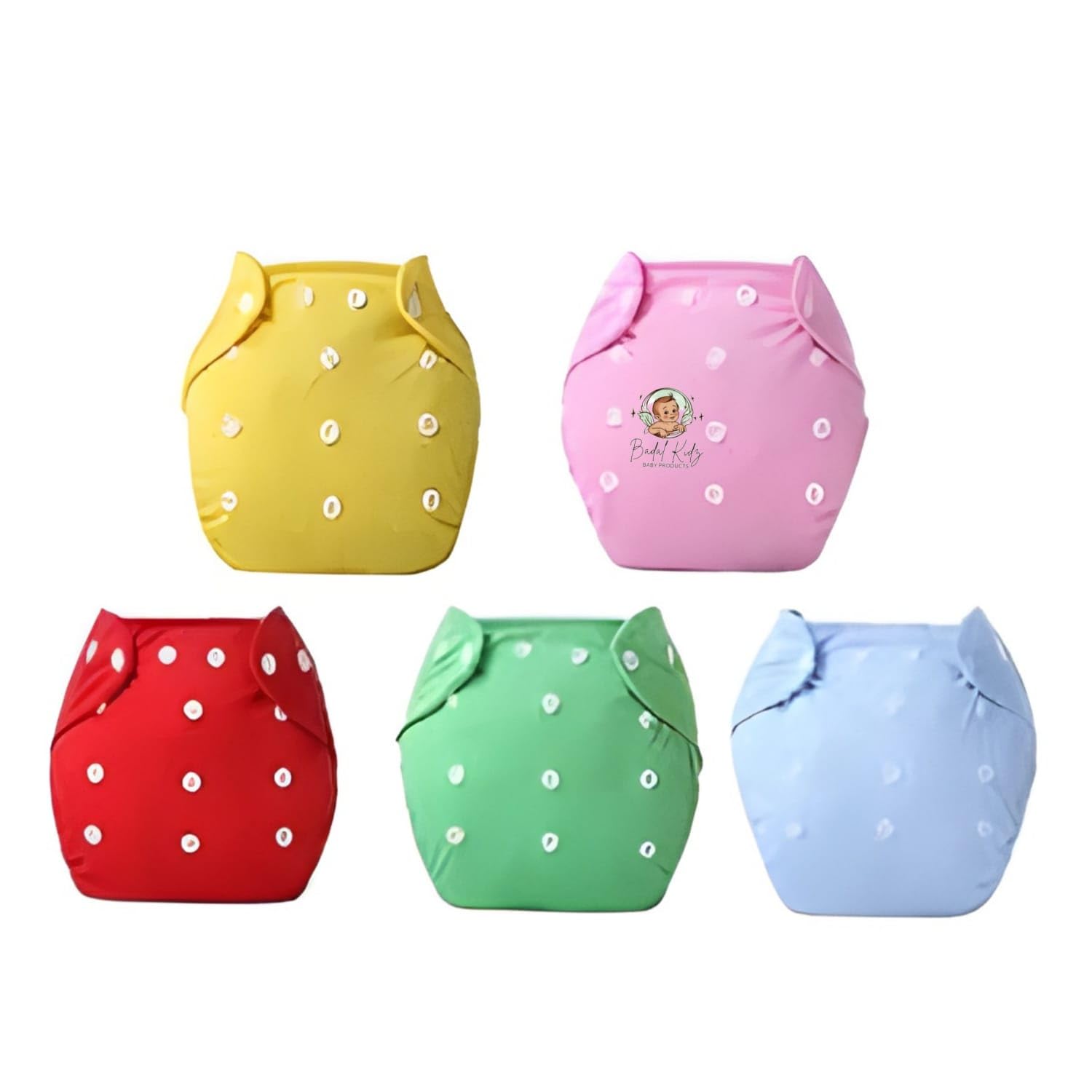 BADAL KIDZ Baby Reusable 1 Cloth Diaper For Newborn Babies With 1 WHITE Insert Pads | Cloth Diapers Washable Fitted Diapers | Leak Proof Diapers | Adjustable Pocket Cloth Diaper Nappies-image-16