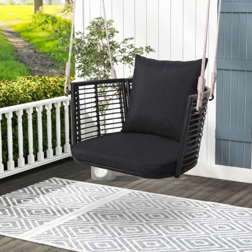 Image of Tangkula 2 Pack Outdoor Hanging Porch Swing with Cushions, Single Person