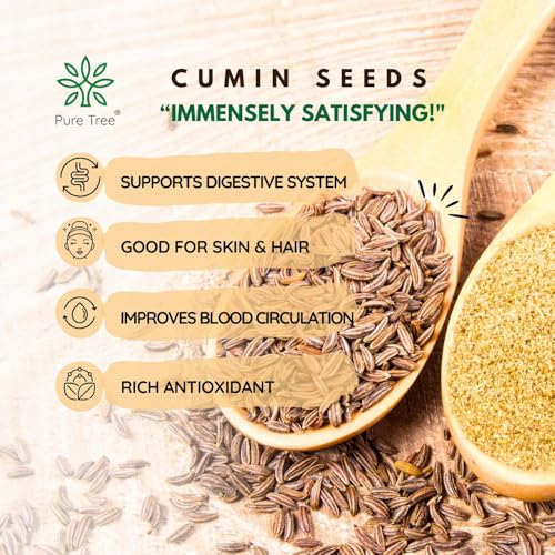 Image of Pure Tree Certified Organic Jeera Seeds | 10 Kg / 10000 g | Cumin Seeds | Sabut Jeera Whole Spices | Jeelakarra | Zeera | For Curries & Veg