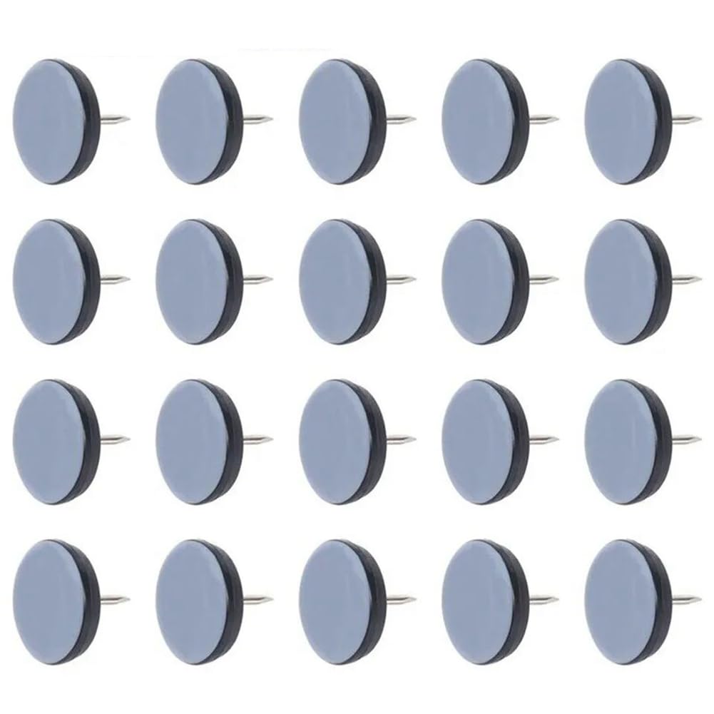 CTRLZS 20 Pcs Furniture Slider Pads with Nail Feet Furniture Moving Gliders Mover Floor Protector 19mm