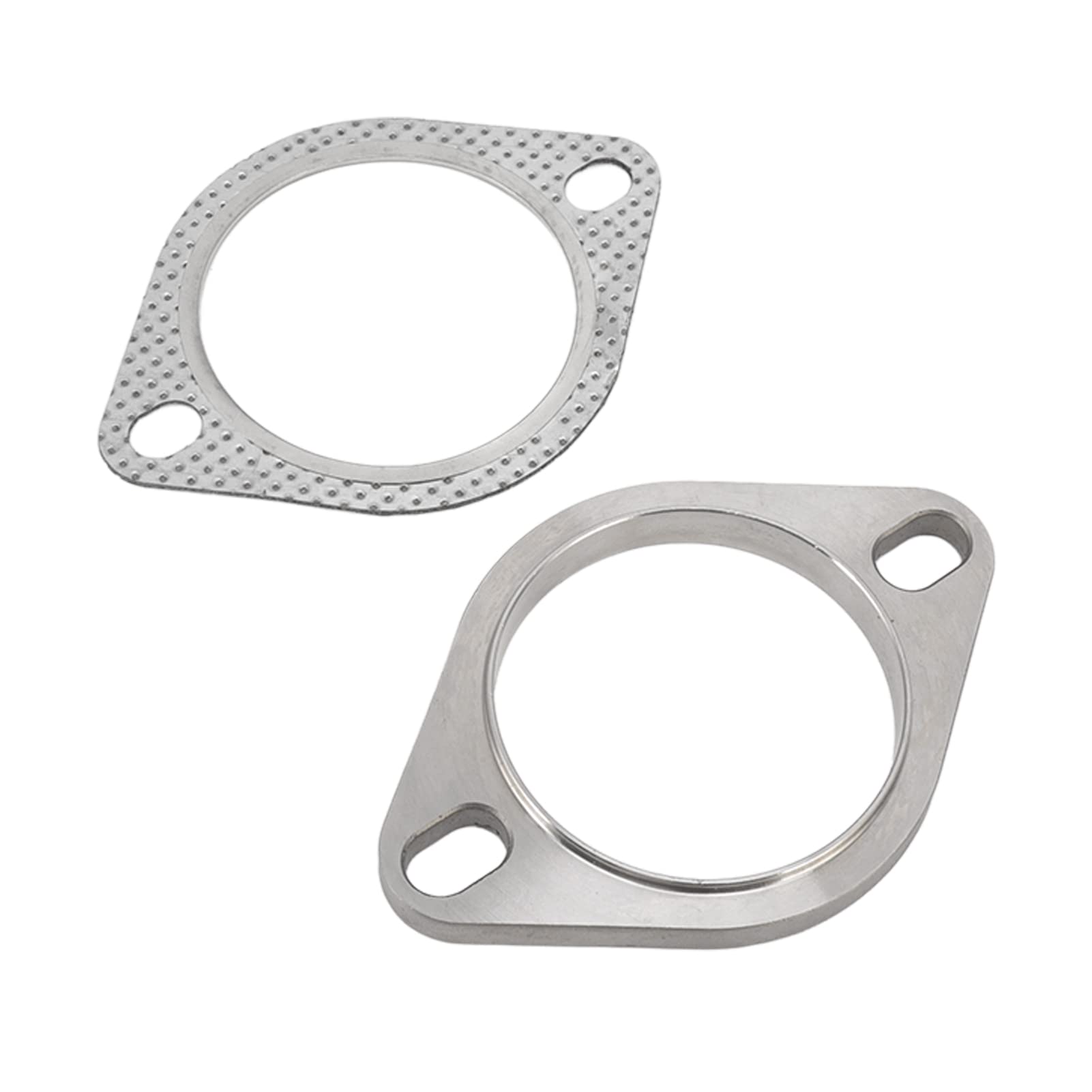 Aramox Kit Flangia Scarico, 3 Pollici Tubo di Scarico Universale con 2 Bulloni (77mm TU-FLN03) per Downpipe, Catback e Headers, Kit di Adattamento per Tubi di Scarico, 3 Inch Unive