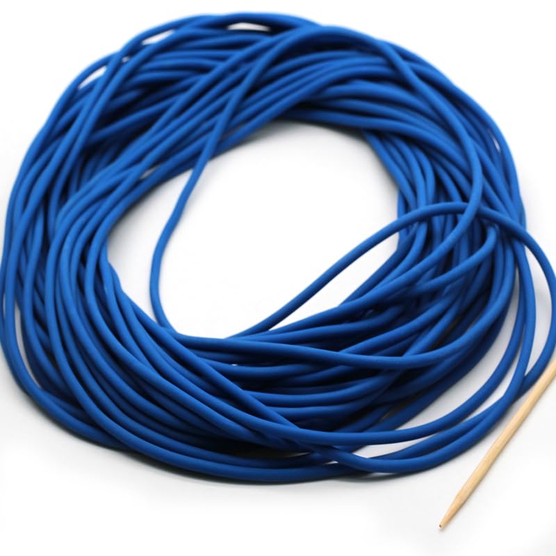 easytooly Diameter 2mm Solid Elastic Rubber Fishing Line, Rubber Rope Tied Reinforcement Group Solid Fishing Gear(Blue,5m)