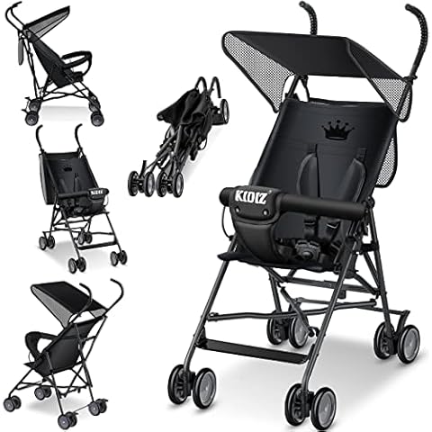 KIDIZ® Kinderwagen CITY Buggy Kinderbuggy klappbar Sportwagen Faltbar 360° 4-Zoll-Räder Inkl. Sonnen- und Regenverdeck zusammenklappbar 5-Punkt-Sicherheitsgurt ab 6 Monate Cover