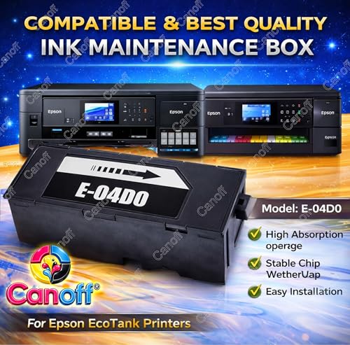 Image of CANOFF T04D0 Ink Maintenance Box Compatible for Epson EcoTank ET-7700 ET-7750 ET7700 ET7750 L7188 L7160 L7180 EW-M770T EW-M770TW EW-M970A3T Printers(T04D0 Maintenance Box)